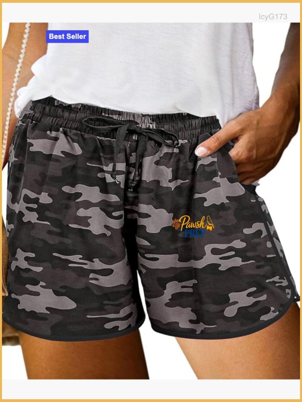 Plus Size Drawstring Elastic Waist Cargo Shorts with Pockets